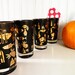 Vintage Tumbler Drinking Glasses Black And Gold Set Of 4