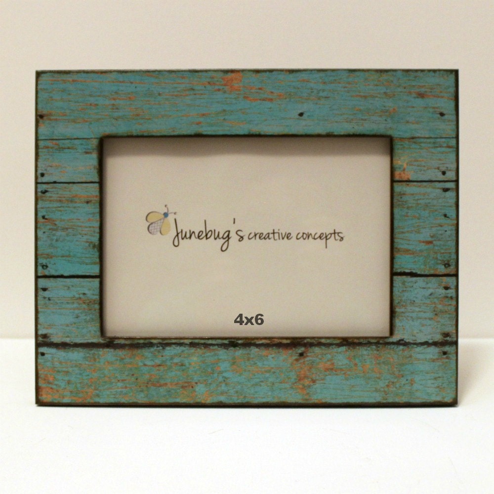 4x6 Wood Photo Frame Weathered Rustic Wood by JunebugsCC on Etsy