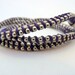 Sale / Ready to Ship / Ball chain friendship wrap bracelet / white / dark purple grape plum / silver