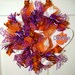 Clemson University orange deco mesh wreath, purple, white, tiger stripe ribbons