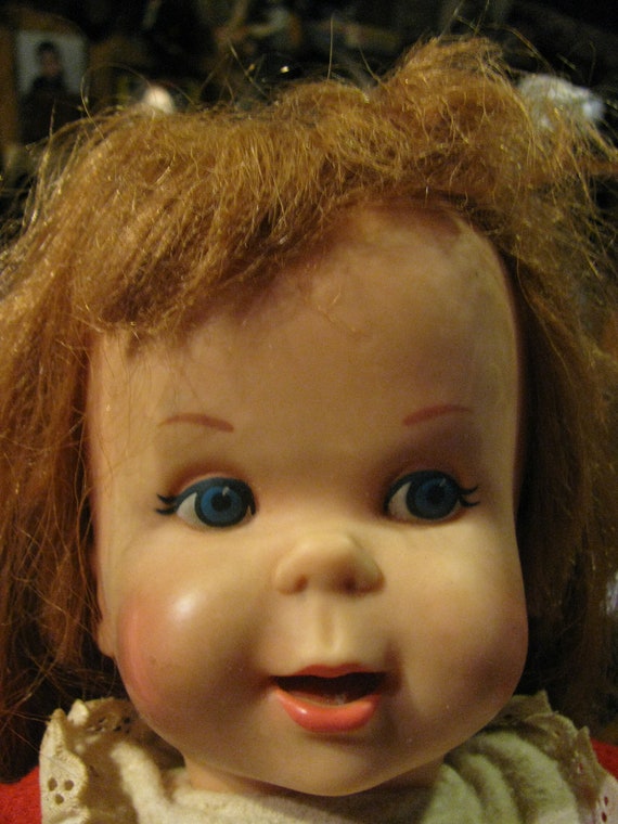 Old vintage scary Halloween Baby Secret Mattel doll from 1965