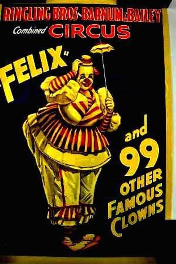 Felix The Clown Ring Brothers And Barnum And Bailey Circus Poster