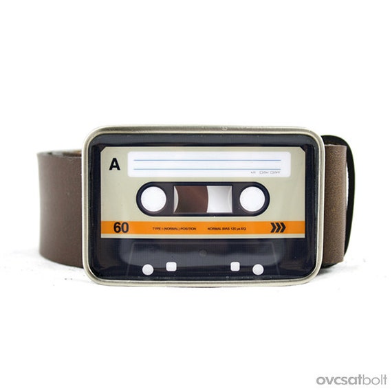 Audio Cassette Belt Buckle Cassette Tape Belt by myBeltBuckle