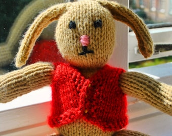 Dapper Rabbit Knitted Stuffed Animal