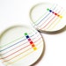 Vintage Plate Set Designer Dinnerware Geometric Pattern Free Shipping