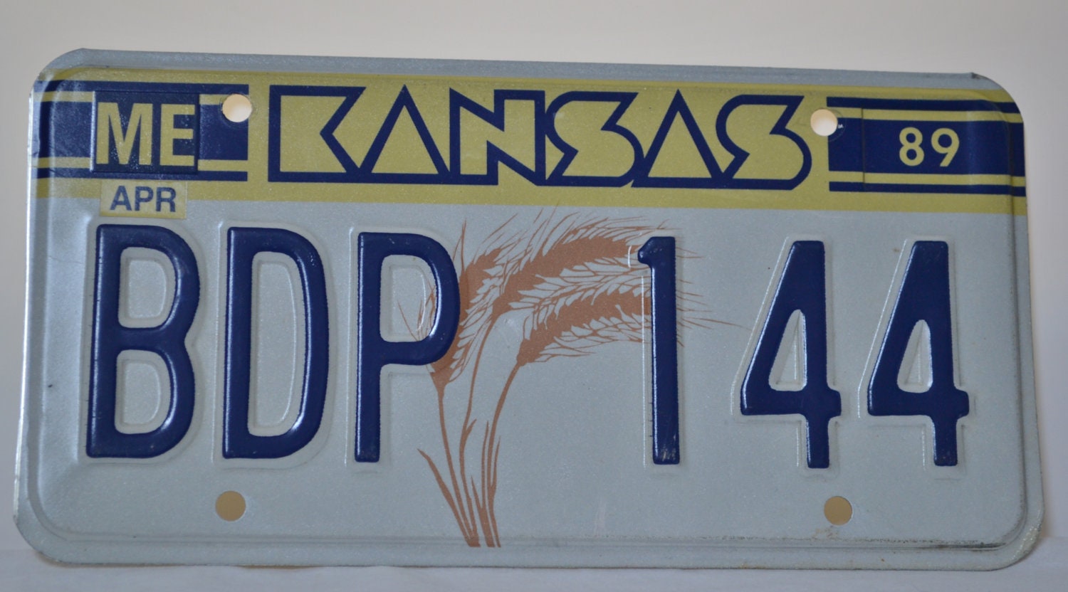 Vintage 1989 Kansas State License Plate Car Auto Home Garage