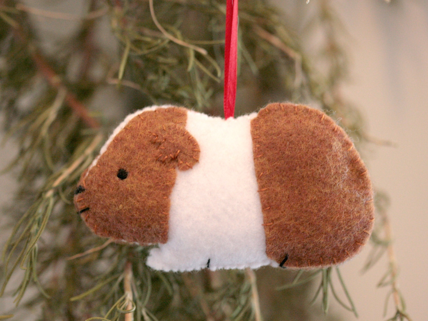 Cute Felt Guinea Pig Ornament