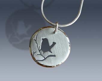 Bird Pendant, Silver Jewelry, Silver Jewellery, Silver Pendant, Bird Jewelry.