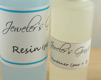 Liquid Resin. Doming Epoxy Resin. Jewelry Grade Resin. Non-toxic Clear Epoxy Resin Kit. 6 oz. 2 part Doming Resin