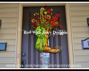 Whimsical Christmas Wreath, Christmas Wreath, Wreath, Holiday Wreath