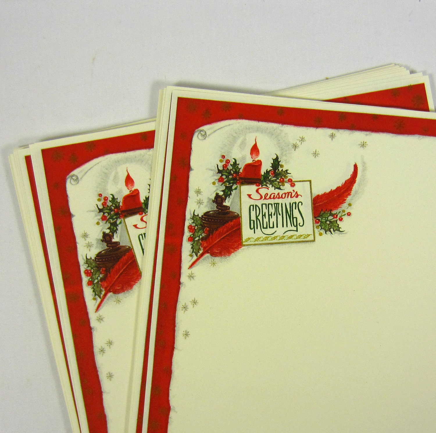 Vintage Christmas Stationery Retro 1950s by SkippiDiddle on Etsy