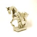 vintage carousel horse figurine // equestrian, metallic silver home decor, upcycled ceramics, horses, pony, sculpture