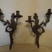 Art Nouveau Candelabra Bronze Candelabra Wall Candle Holder