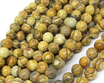 picture jasper round bead 12mm 15 inch strand
