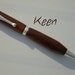 060 - Keen Handcrafted Handmade Walnut Satin Comfort Twist Pen