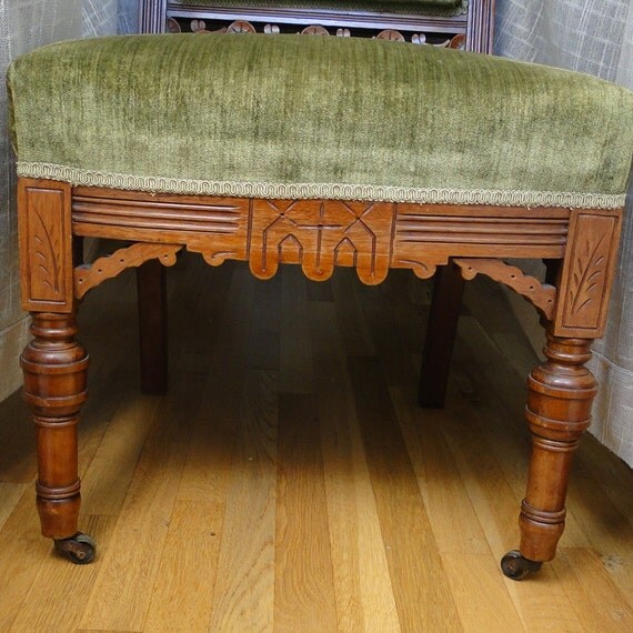 Vintage Eastlake Chair Antique Victorian Seating Striated