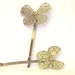 Silver Filigree Butterfly Bobby Pin Set