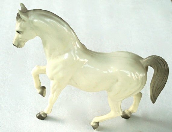 Prince Breyer Horse Figurine White and Gray Arabian