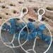 Blue Apatite Tree Of Life Earrings, Wire Wrapped
