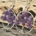 Amethyst Tree Of Life Earrings, Wire Wrapped