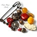Reserved Brooch "Bright" coral, jade, smoky quartz, agate