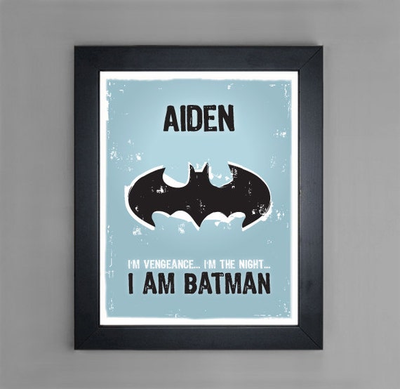 Items similar to I Am Batman Personalized Nursery or Children's Room