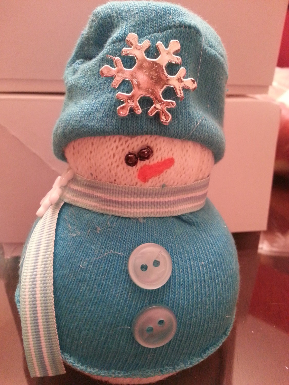 Blue Snowflake Rice Snowman