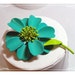 Reserved for ZiLLAsQuEeN Flower Power Enamel Vintage Brooch - Turquoise & Green 1549ag-040111000