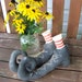 Primitive Grungy Fabric Pair Of Witch's Boots Shelf Sitters Autumn Halloween Decor