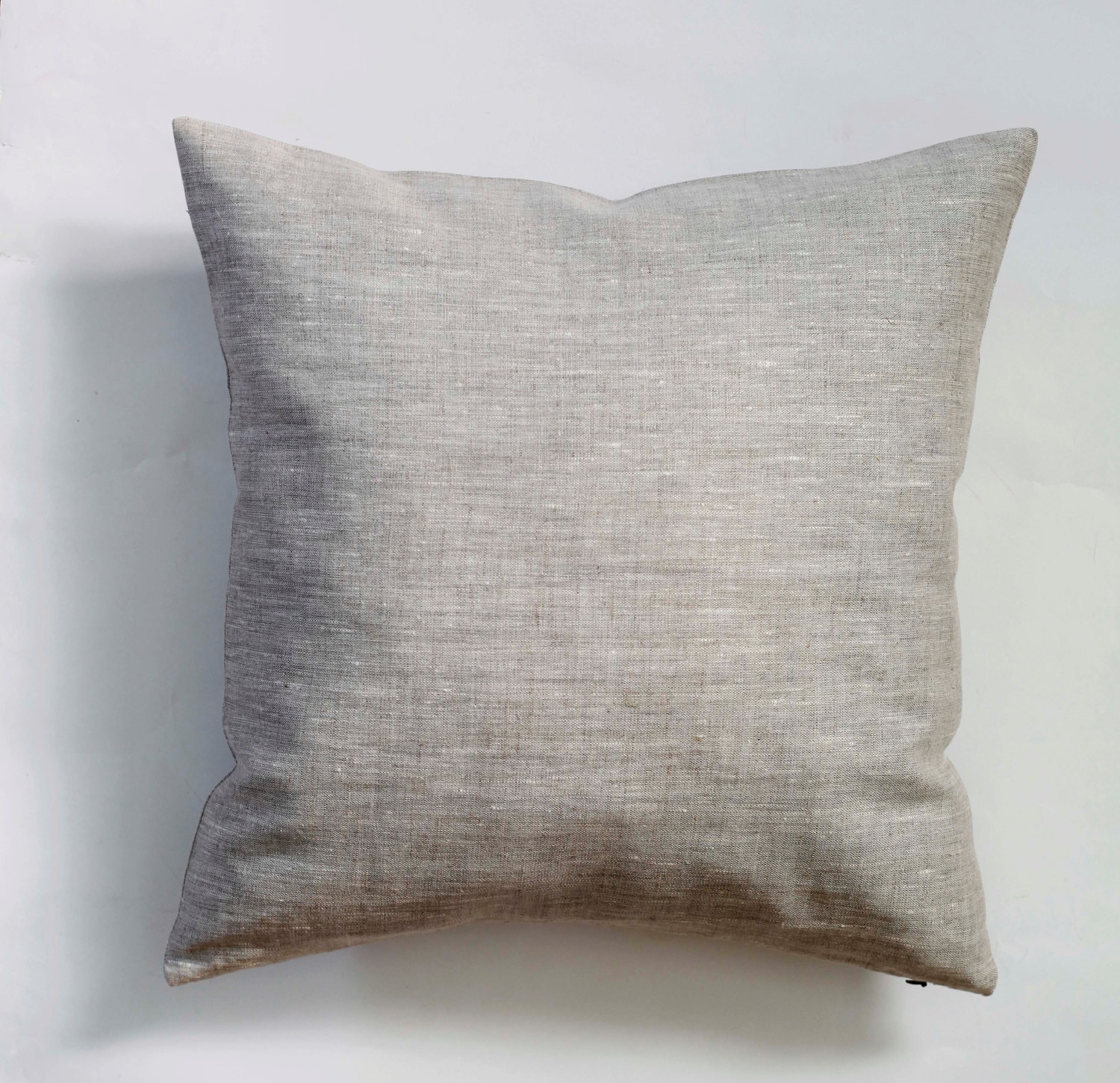 Linen pillow case natural fabric pillow cover light grey