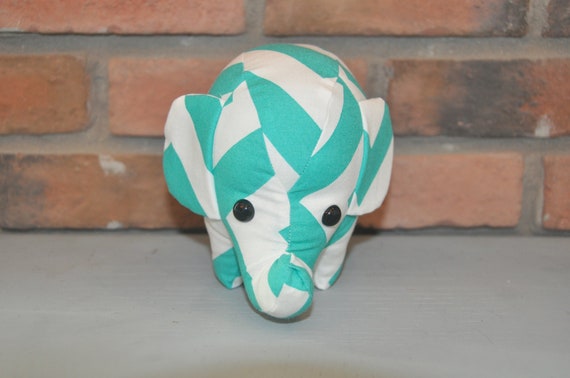 teal elephant stuffed animal