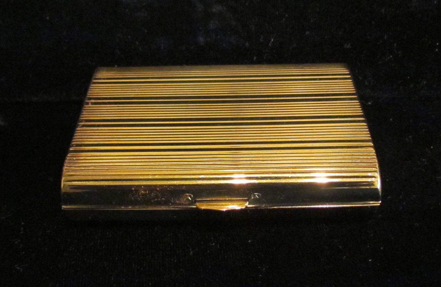 Vintage Cigarette Case Evans Cigarette Box Gold Tone Art Deco