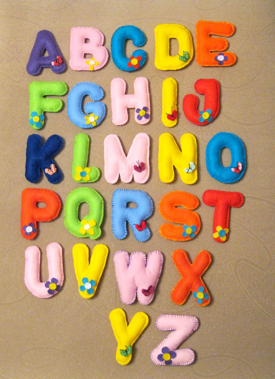 big alphabet felt alphabet colorful letters cute