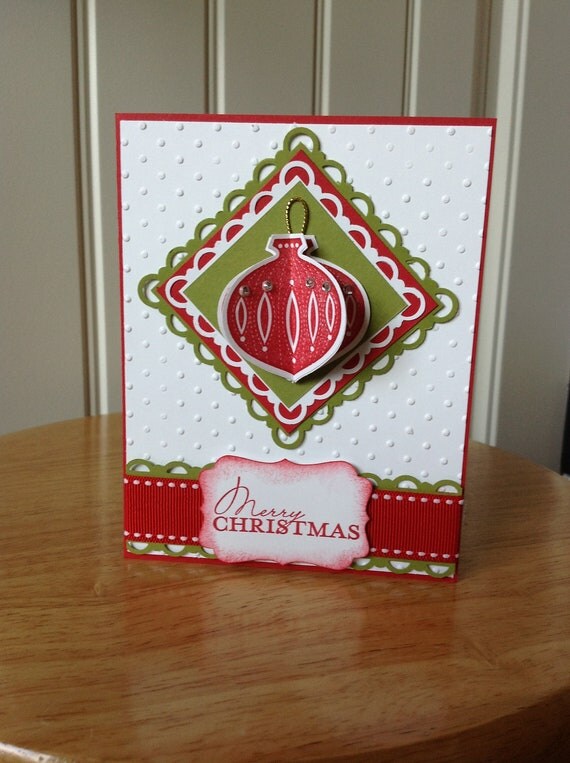 Items similar to Stampin Up Christmas card - 3D ornament on Etsy