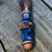 Amethyst Crystal Pendant on Brown Ribbon and Twine Necklace.