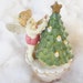 Christmas Angel Decorating Christmas Tree - Illuminated - Vintage, French Decor, Holiday, Seasonal, Illuminated Tree, Nostalgic, Farmhouse
