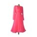 Amazing, floaty 1980's goddess prom gown or party dress M L 8 10 - NEON pink, full accordion pleats, sheer overlay