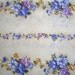Violet Floral Stripe Fabric, Fat Quarter, Multicolor / Cream, 18" X 22" inches, 100% Cotton, For Victorian & Romantic Projects