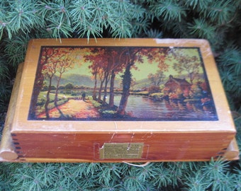 Candy Box, Vintage Wooden Candy Box, Vintage Box, Vintage Wooden Box, Storage, Organization, Vintage Home Decor, Kitchen, River Cottage :)s*