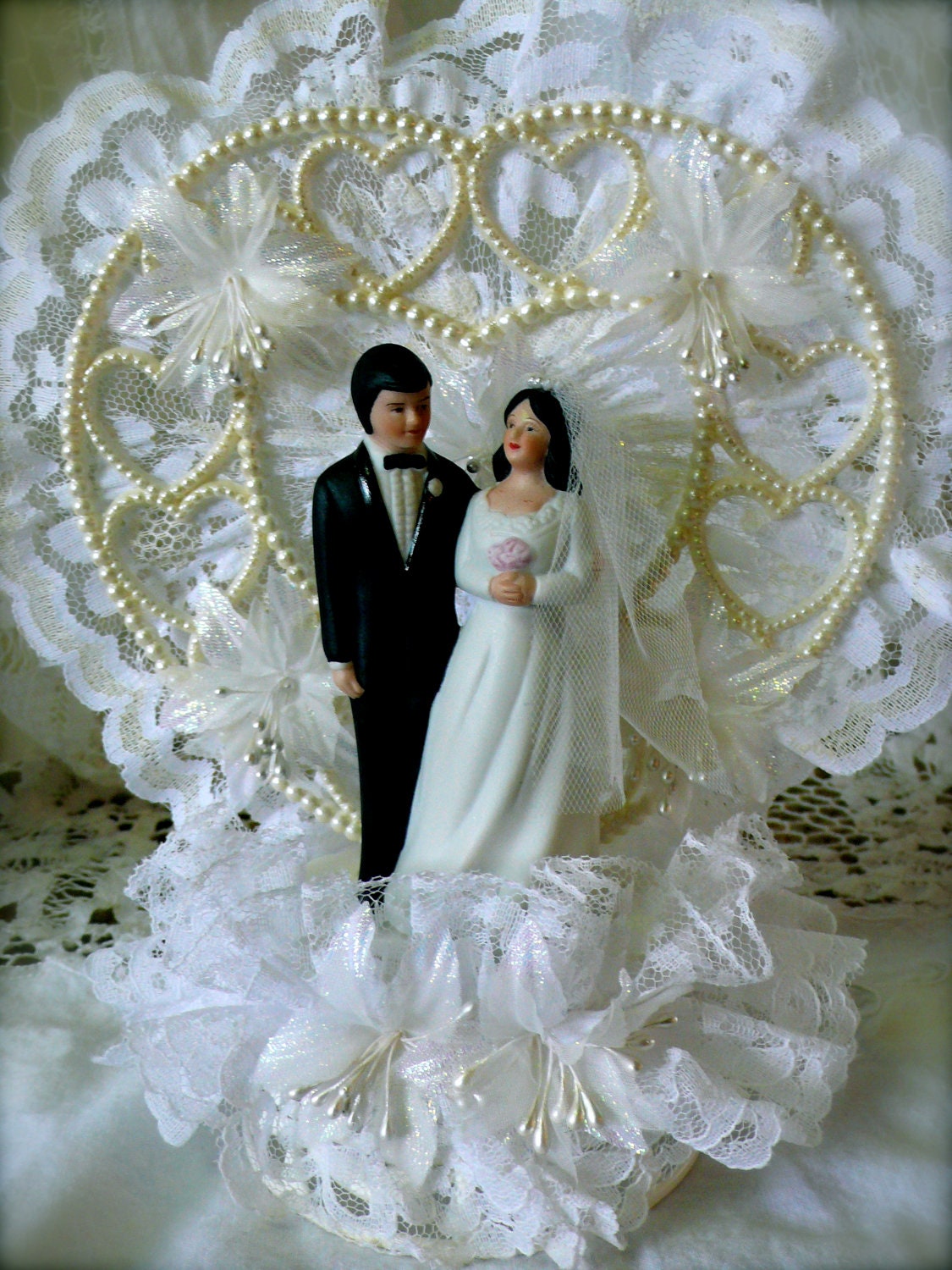 Vintage wedding Cake Topper from Coast Novelty MGF Co Hand