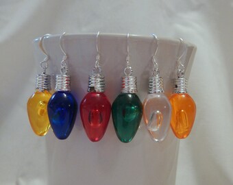 Christmas Light Earrings