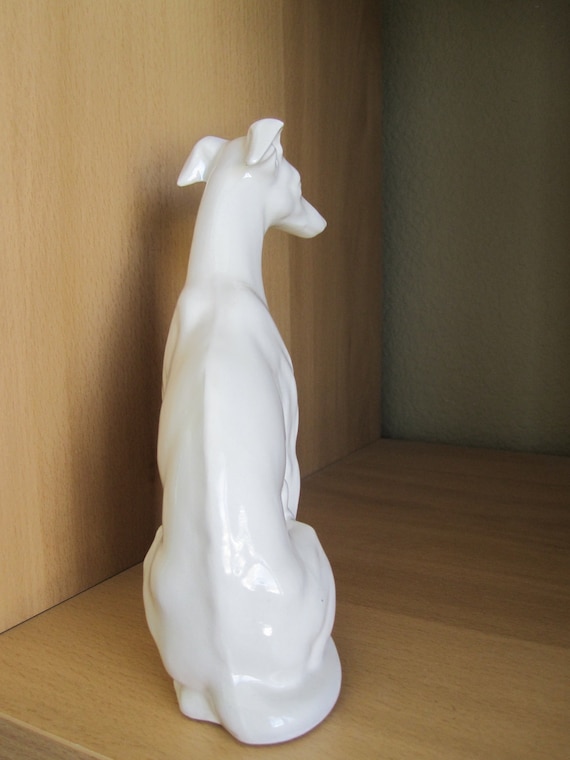 greyhound ceramic statue