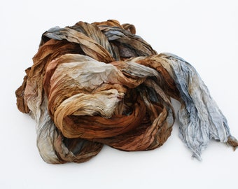 scarves, silk scarf - Simply Versailles- brown, cognac, grey silk scarf.