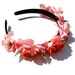 Pink flower spike headband