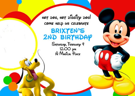 Blank Mickey Mouse Clubhouse Invitations 7