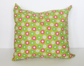 CLEARANCE // ONE - 18x18 Green and Pink Circles Pillow Cover - Premier Prints