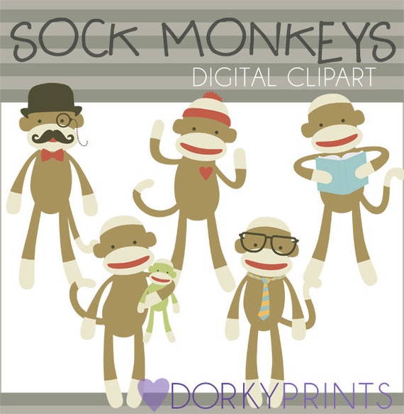 sock monkey clip art - photo #48