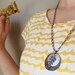 wildflowers necklace // hand stamped jewelry // silver and brass