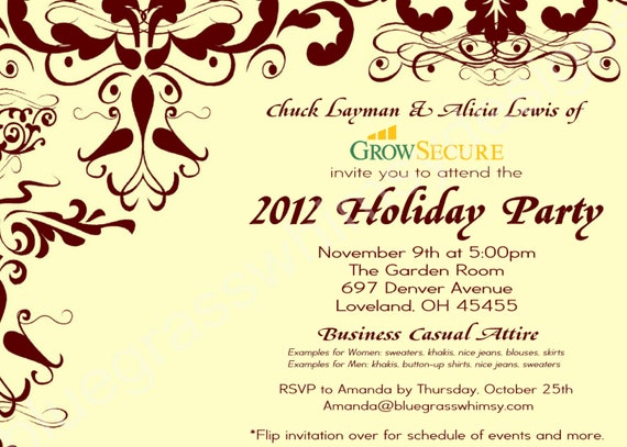 Holiday Party Invitation Verbiage 5