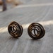 copper wire post,stud earring, elegant,simple swirl,large copper circle post earrings,large copper post earrings